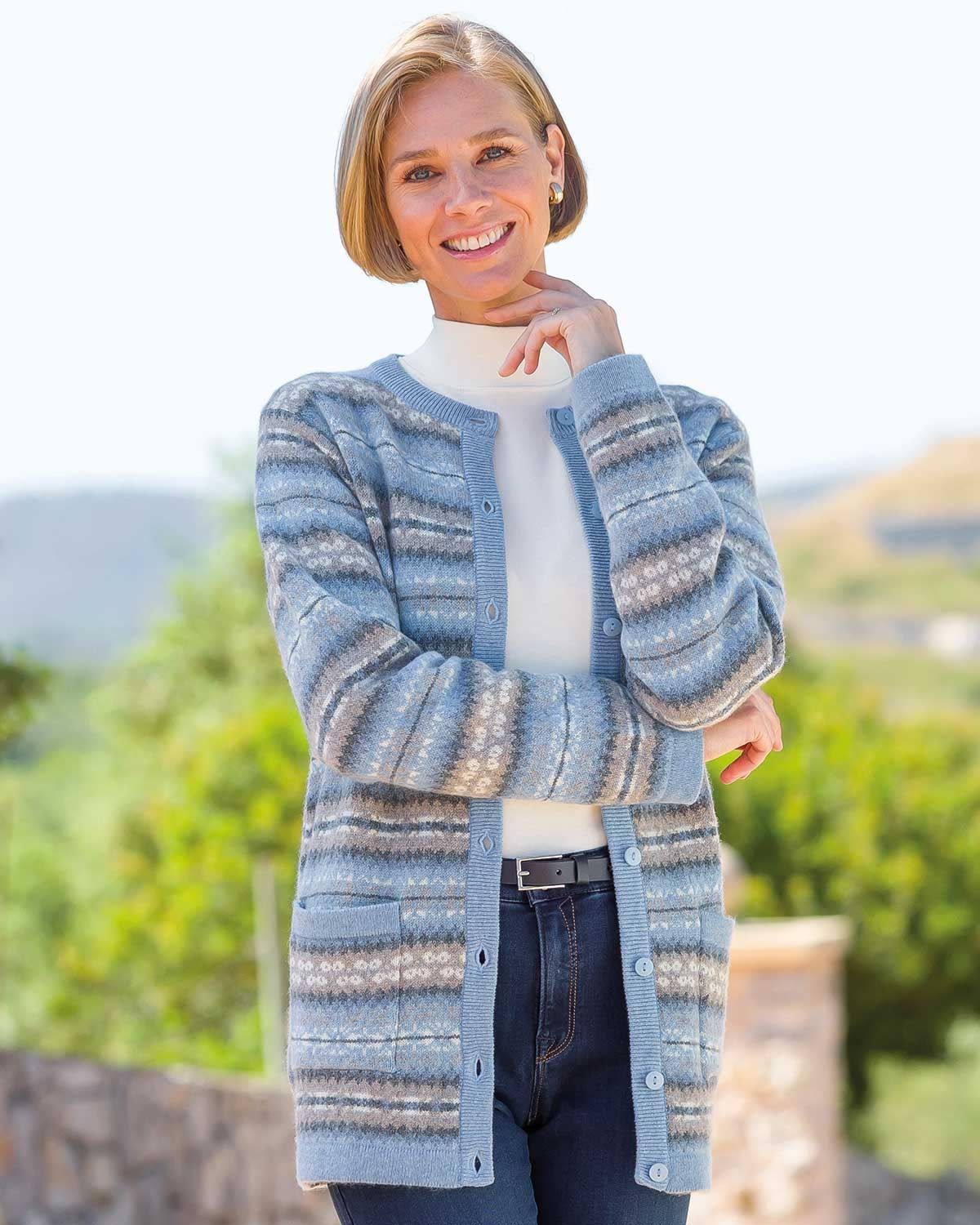 Fair isle cardigan clearance ladies